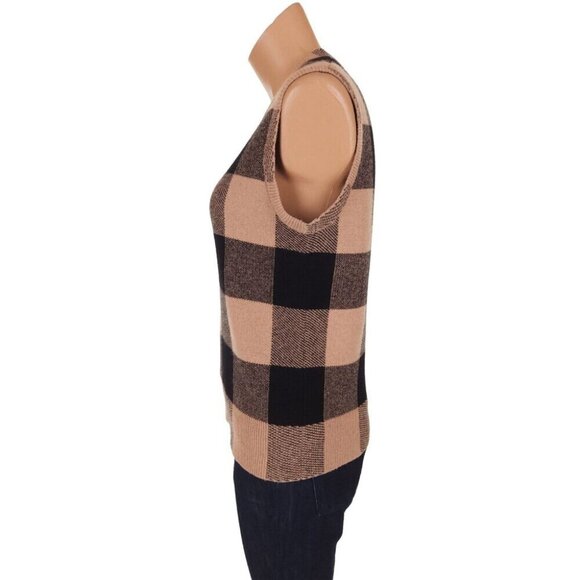 Christian Dior Cashmere Plaid Print Sleeveless Sweater Size 38 US 6 $1950 - Picture 2 of 7